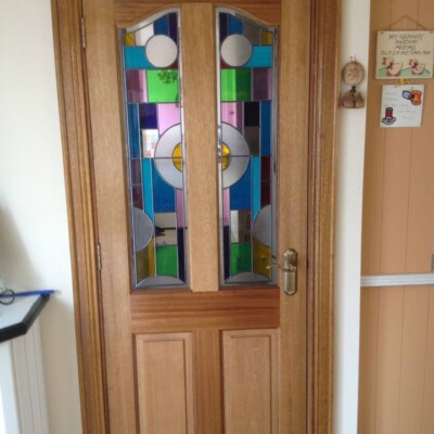 door with Decorative Glass