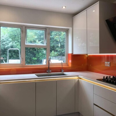 Kitchen glass splashback colours Gallery